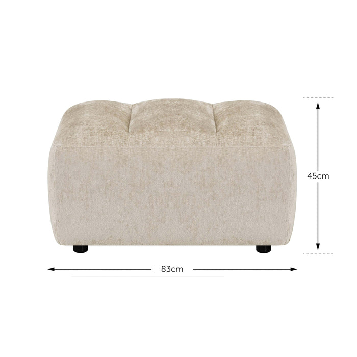 by fonQ Plume Hocker - Chenille - Beige