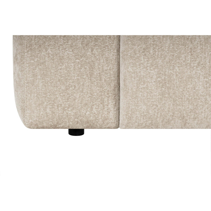 by fonQ Plume 4-zits Hoekbank met Chaise Longue XL Links - Chenille - Beige