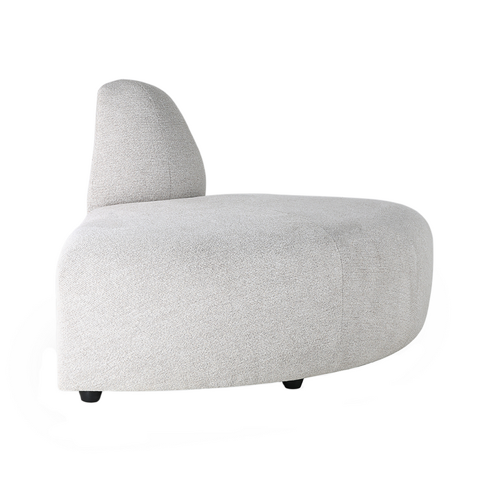 HKliving Jax Bank Element - Hoekstuk Rond - Geweven Stof - Naturel Melange