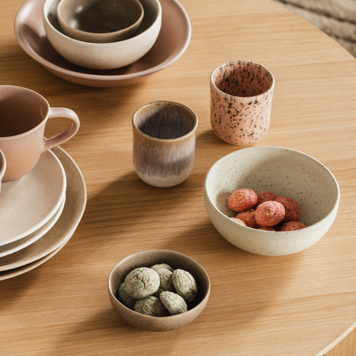 by fonQ Mixed Ceramics Ontbijtborden 4st. - Ø 22 cm - Crème