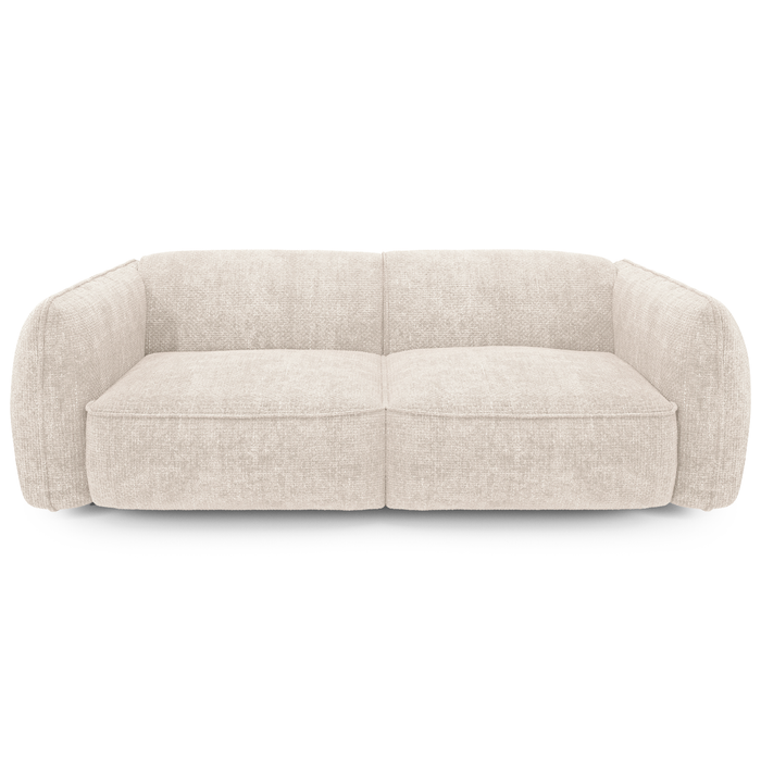 4-zits crèmekleurige fluwelen bank