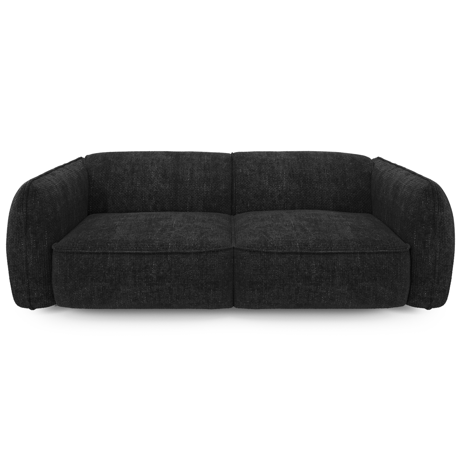 4-zitsbank in donker antraciet geweven fluweel