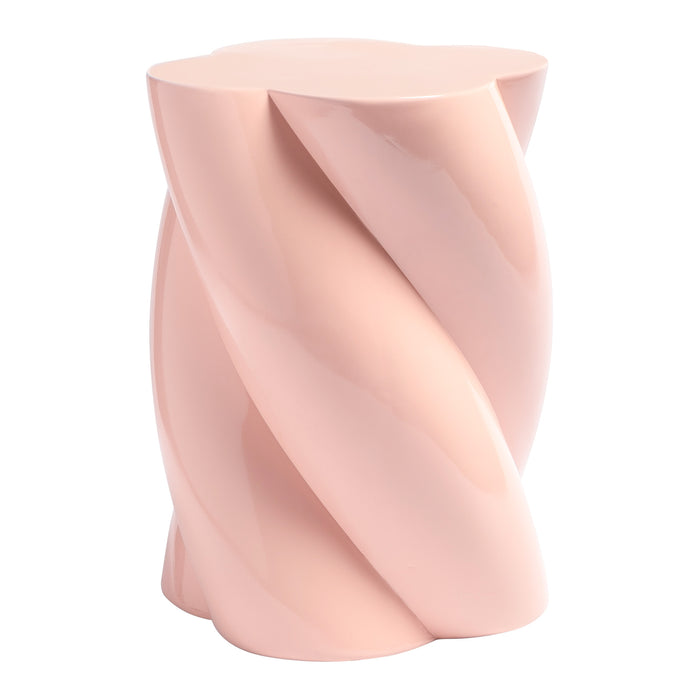&k amsterdam Pillar Marshmallow Bijzettafel H 40 cm - Roze