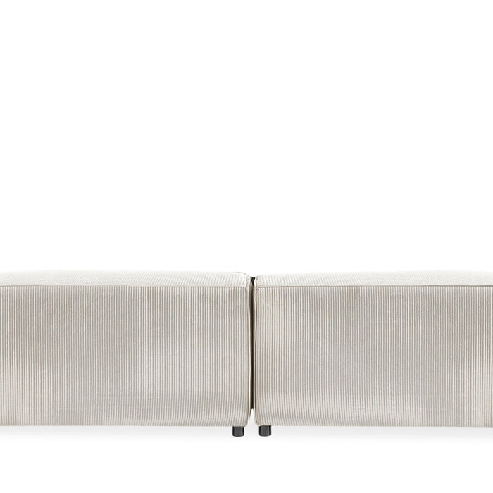 by fonQ Chunky 4-zitsbank - Rib - Latte