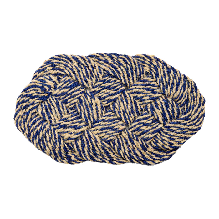 HAY Coco Swirl Deurmat - Blauw / Off-White