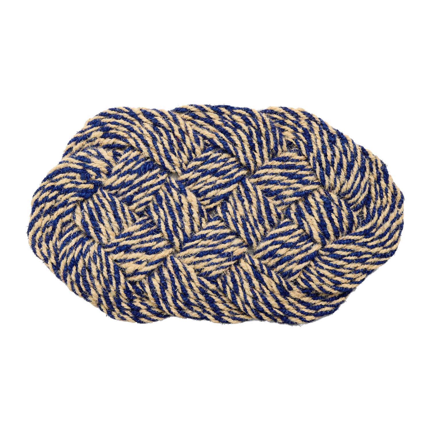 HAY Coco Swirl Deurmat - Blauw / Off-White