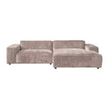 by fonQ Chunky Hoekbank met Chaise Longue Rechts - Rib - Taupe