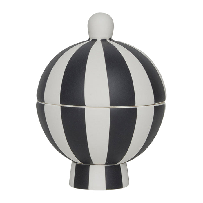 OYOY Living Toppu Voorraadpotje - Zwart / Wit