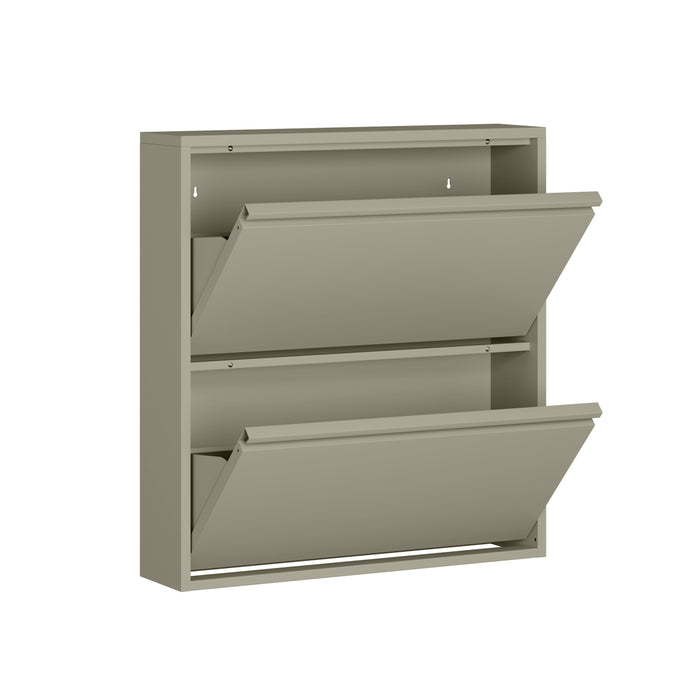 by fonQ Klip Schoenenkast - 2 Vakken - Taupe