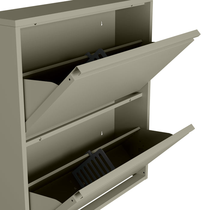 by fonQ Klip Schoenenkast - 2 Vakken - Taupe