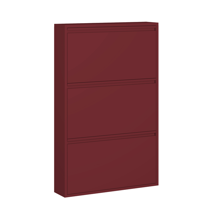 by fonQ Klip Schoenenkast - 3 Vakken - Bordeaux