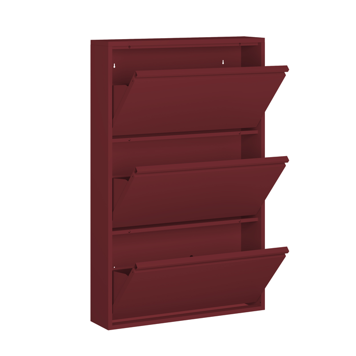 by fonQ Klip Schoenenkast - 3 Vakken - Bordeaux