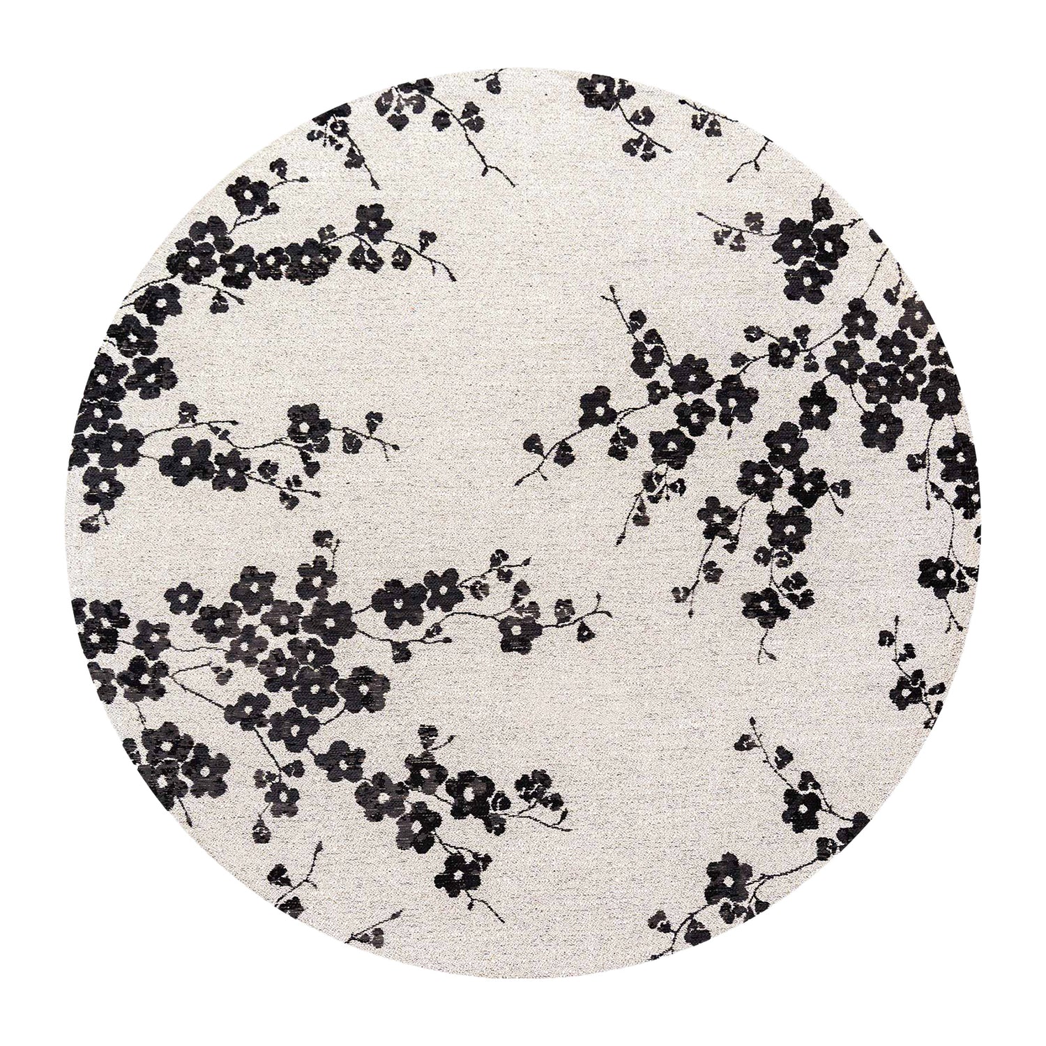 Louis de Poortere Sakura Vloerkleed Ø 140 cm - Night Snow