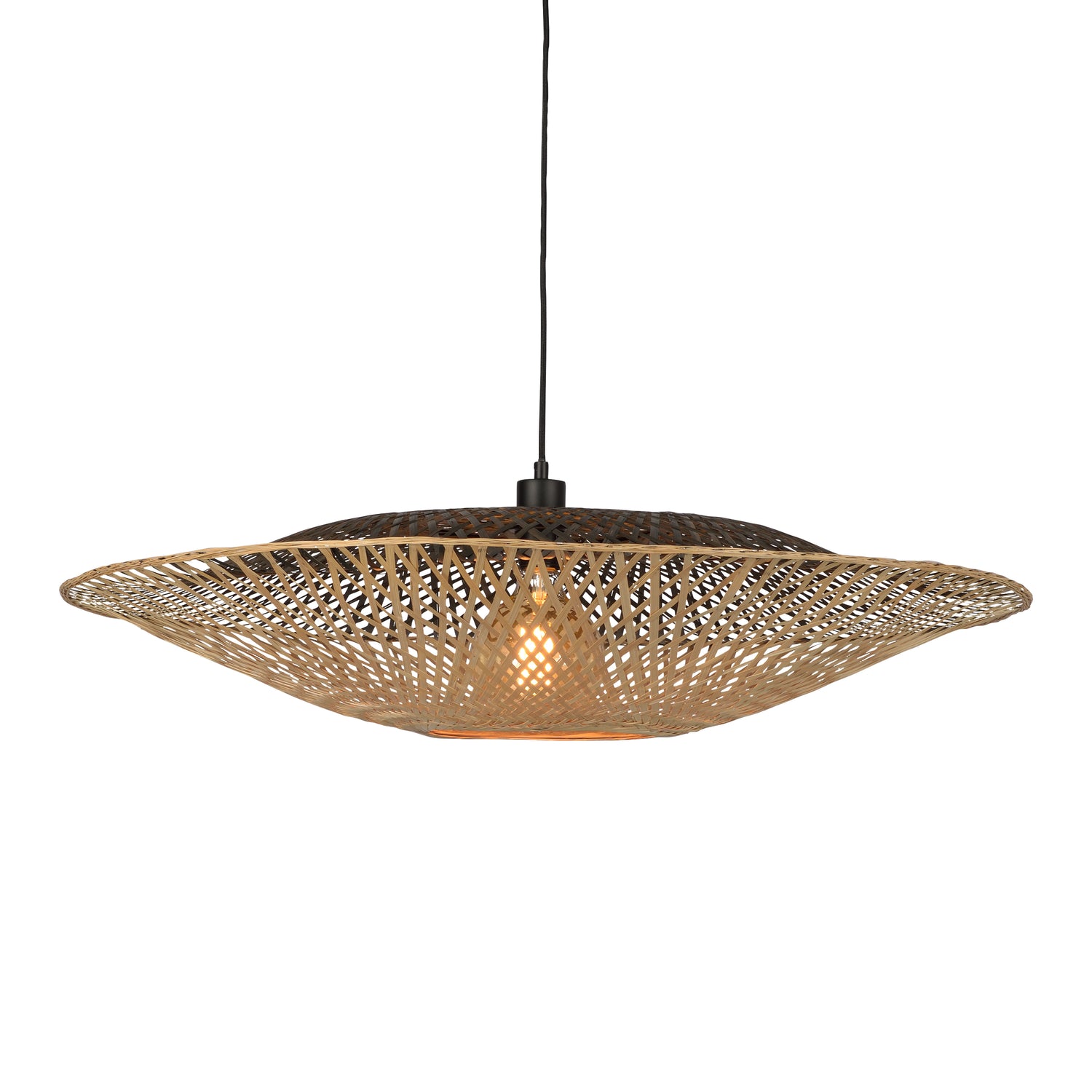 GOOD&MOJO Kalimantan Hanglamp Plat - Ø44cm - Naturel