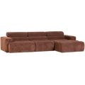 WOOOD Novi Chaise Longue Bank Rechts - Ribstof - Terra