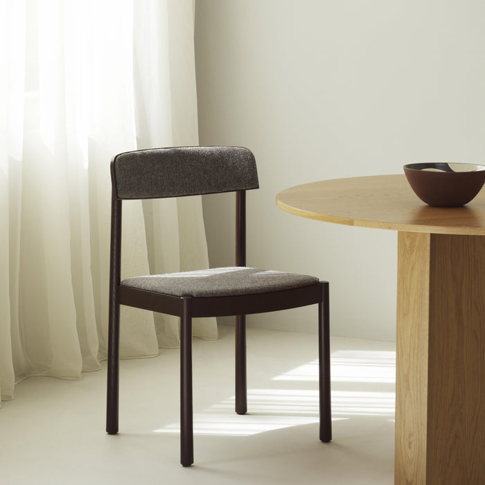 Normann Copenhagen Timb Eetkamerstoel - Textiel - Donkergrijs / Bruin