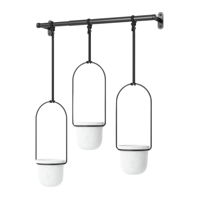 Umbra Triflora Hangende Bloempotten - Set van 3 - Wit