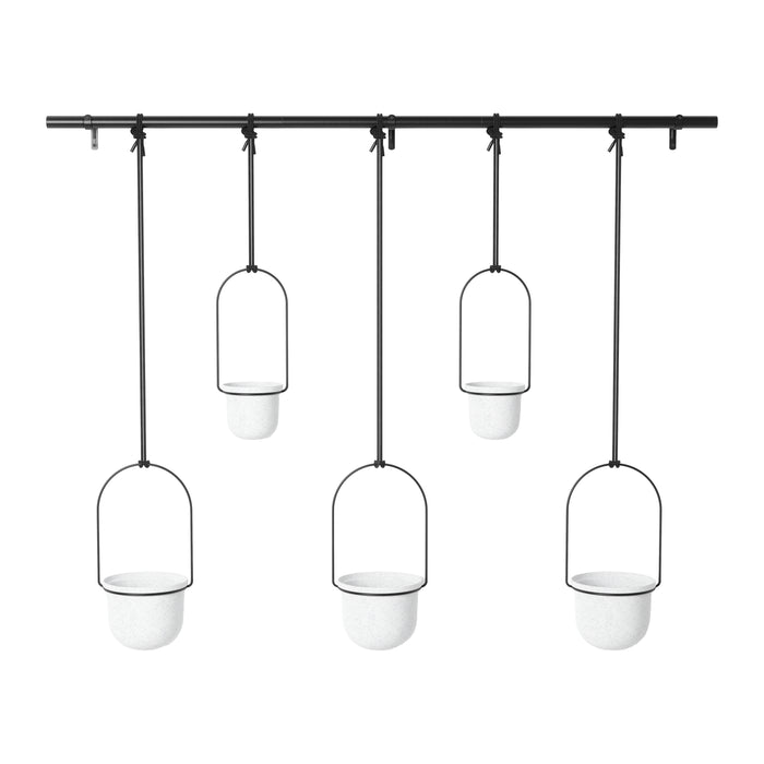 Umbra Triflora Hangende Bloempotten - Set van 5 - Wit