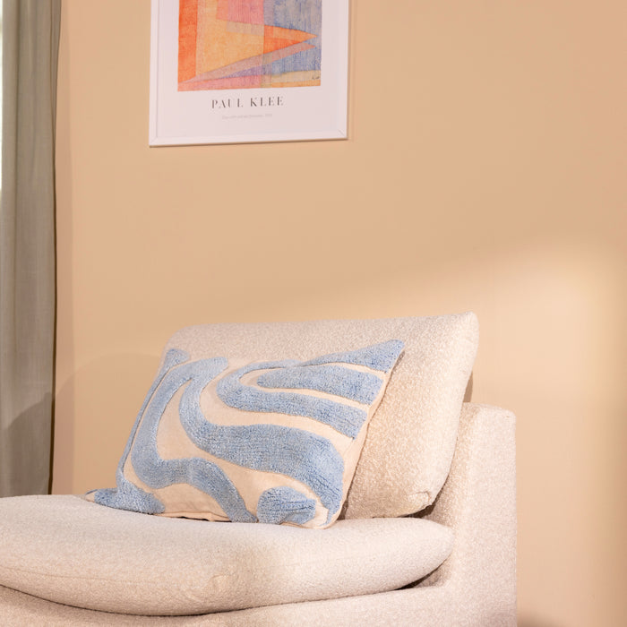 by fonQ Wave Sierkussen 40 x 60 cm - Lichtblauw