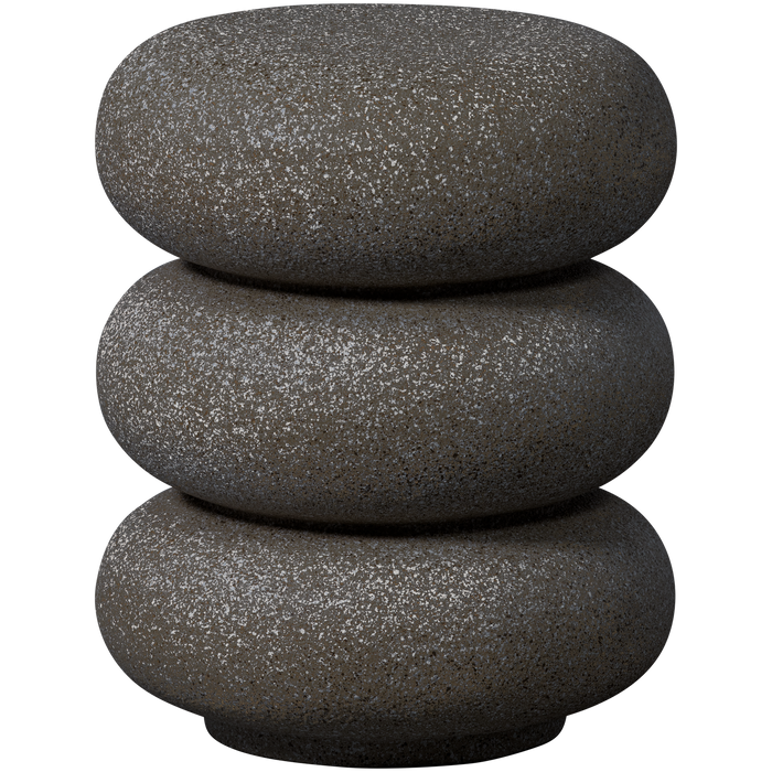 WOOOD Laurel Bijzettafel Met Spikkels - Magnesium - Zwart - 50x40x40