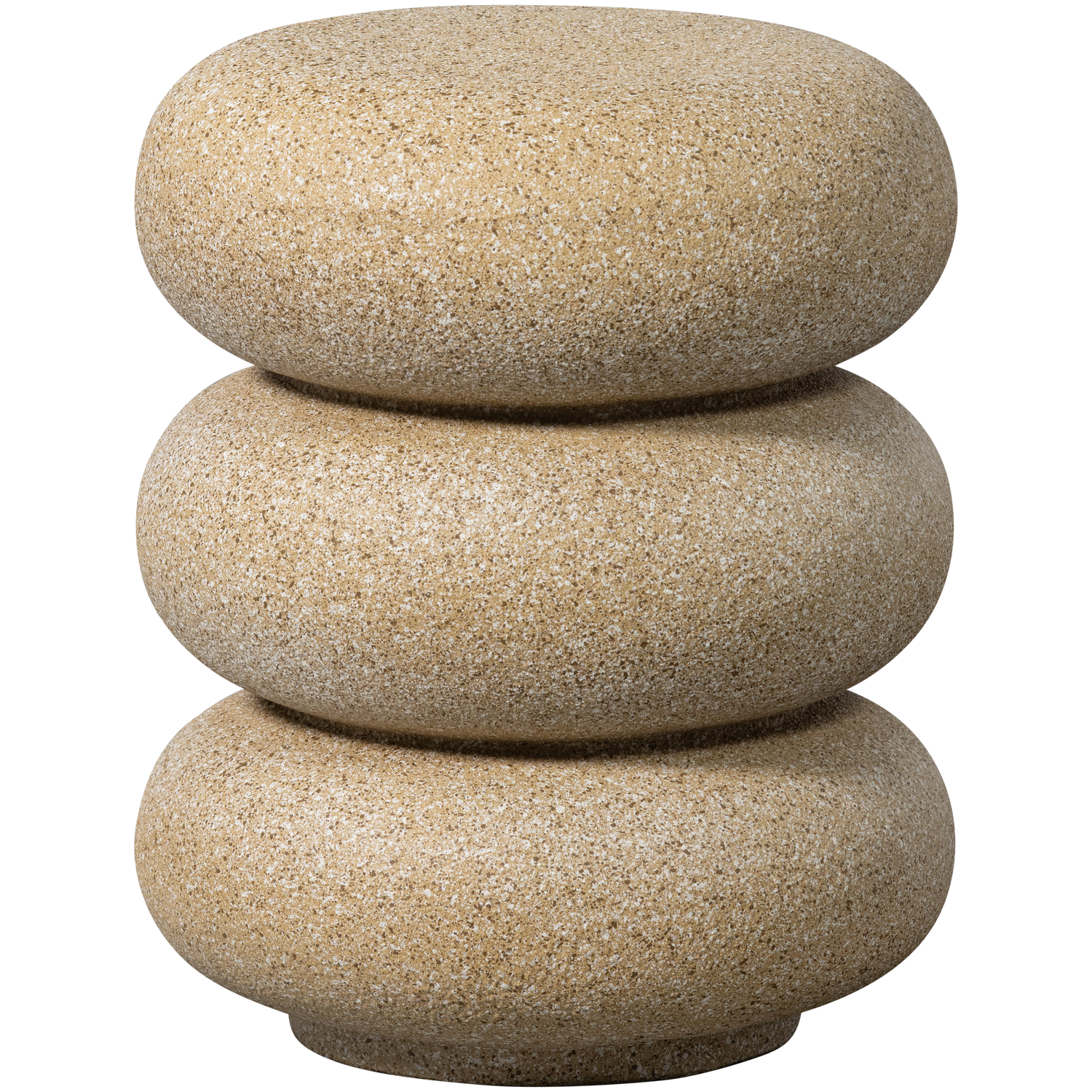 WOOOD Laurel Bijzettafel Met Spikkels - Magnesium - Beige - 50x40x40