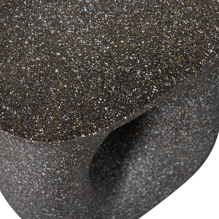 WOOOD Mason Bijzettafel Met Spikkels - Magnesium - Zwart - 45x42x33