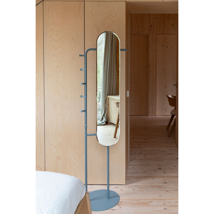 Zuiver Vero Staande spiegel| Passpiegel met kapstok Blauw