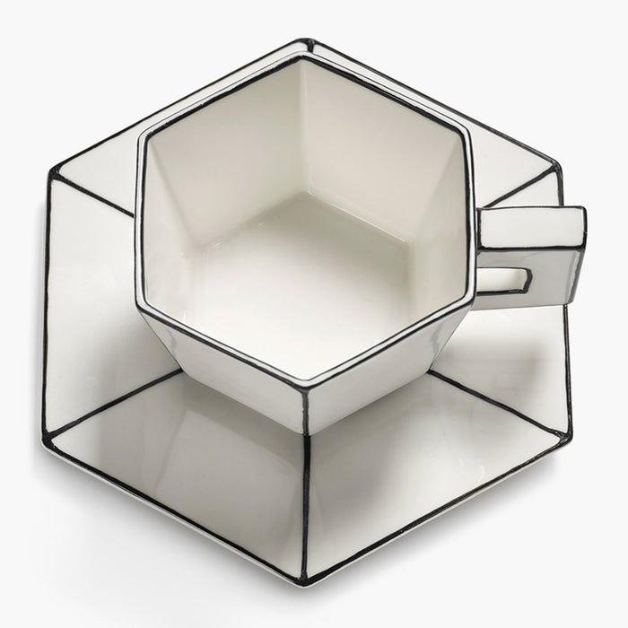 SERAX - Annebet Philips - Carte Blanche Cappuccino Kop & Schotel - Set van 2