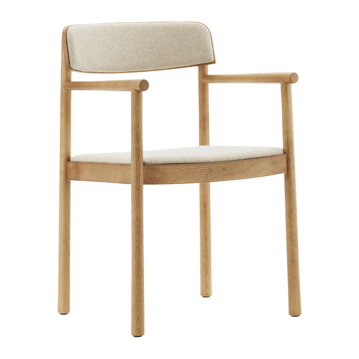 Normann Copenhagen Timb Eetkamerstoel met Armleuning - Textiel - Beige / Tan