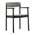 Normann Copenhagen Timb Eetkamerstoel met Armleuning - Textiel - Lichtgrijs / Zwart