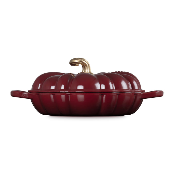 Le Creuset Campagnard Pompoen Braad/Stoofpan Ø 28 cm - Garnet