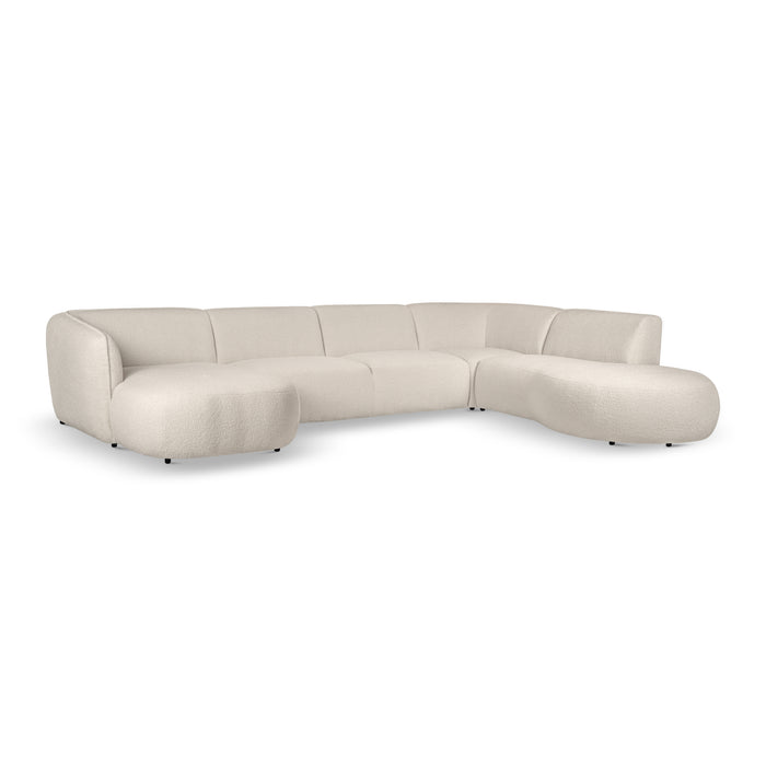 by fonQ Soft U-bank Rechts - Bouclé - Crème