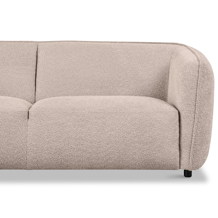 by fonQ Soft Hoekbank met Chaise Longue Links - Bouclé - Greige