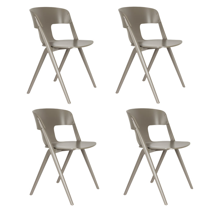 Zuiver Horizon Tuinstoelen Taupe - Set van 4