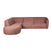 by fonQ Soft Hoekbank Links - Open Eind - Micro Chenille - Oud Roze