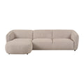 by fonQ Soft Hoekbank met Chaise Longue Links - Bouclé - Greige