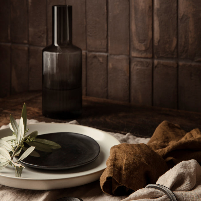 Ferm Living Flow Servetringen - 4 st. - Black Brass