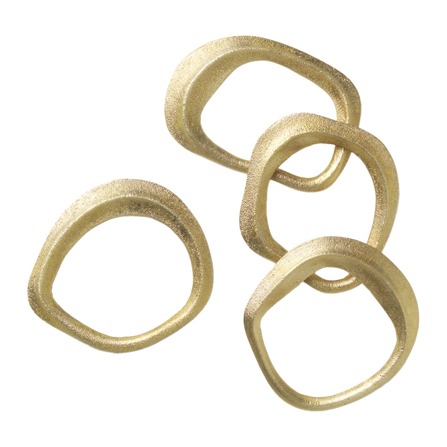 Ferm Living Flow Servetringen - 4 st. - Brass