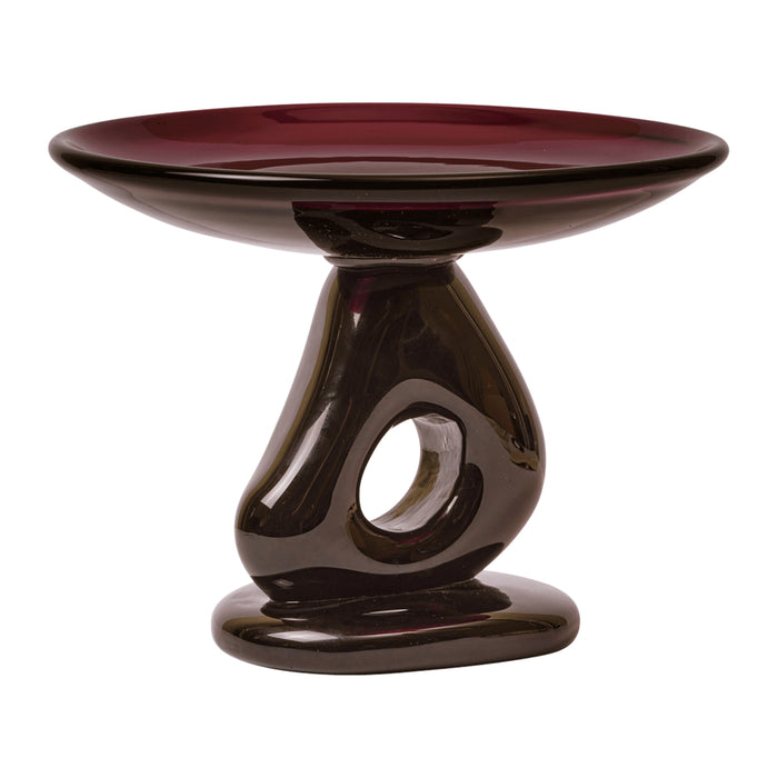 Ferm Living Damo Glazen Etagère - Ø 30 cm - Dark Grape