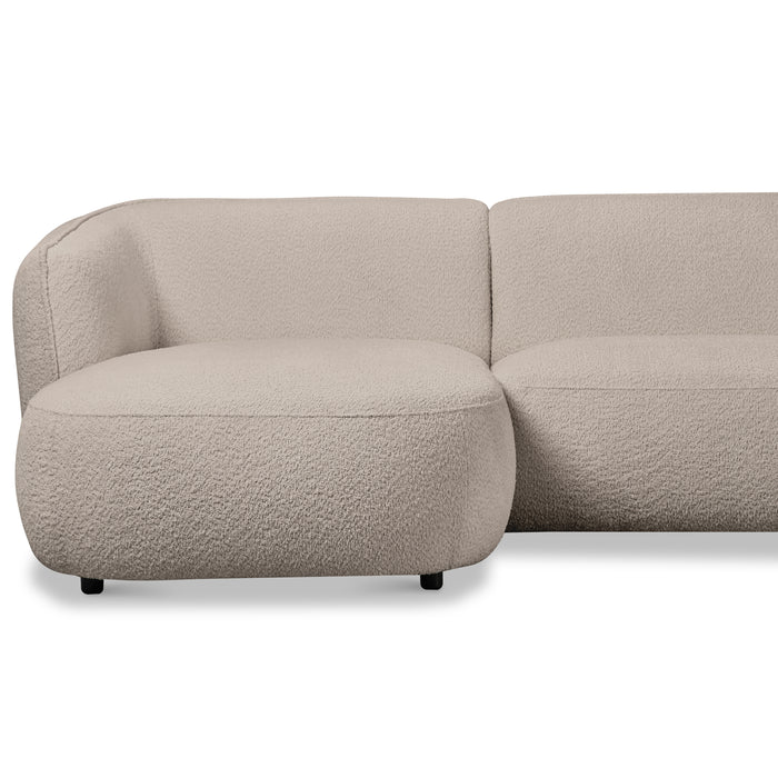 by fonQ Soft U-bank Rechts - Bouclé - Greige