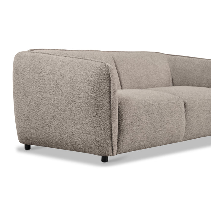 by fonQ Soft 3-zitsbank - Bouclé - Greige