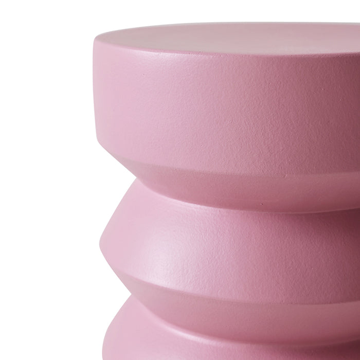 HKliving Stoneware Bijzettafel Ø 23 cm - Rouge