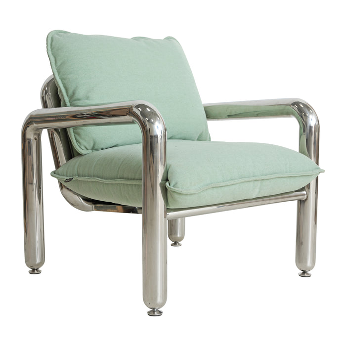 HKliving Chrome Fauteuil - Canvas Mint