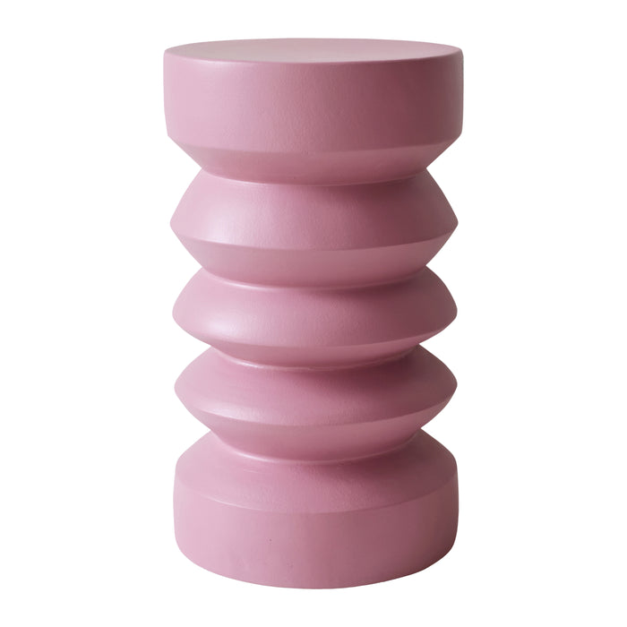 HKliving Stoneware Bijzettafel Ø 23 cm - Rouge