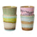HKliving 70's Ceramics Mokken 0,23 L - Set van 4 - Pop Art