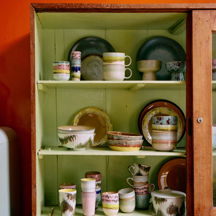 HKliving 70's Ceramics Dessert Kommen Ø 12,5 cm - Set van 4 - Impression