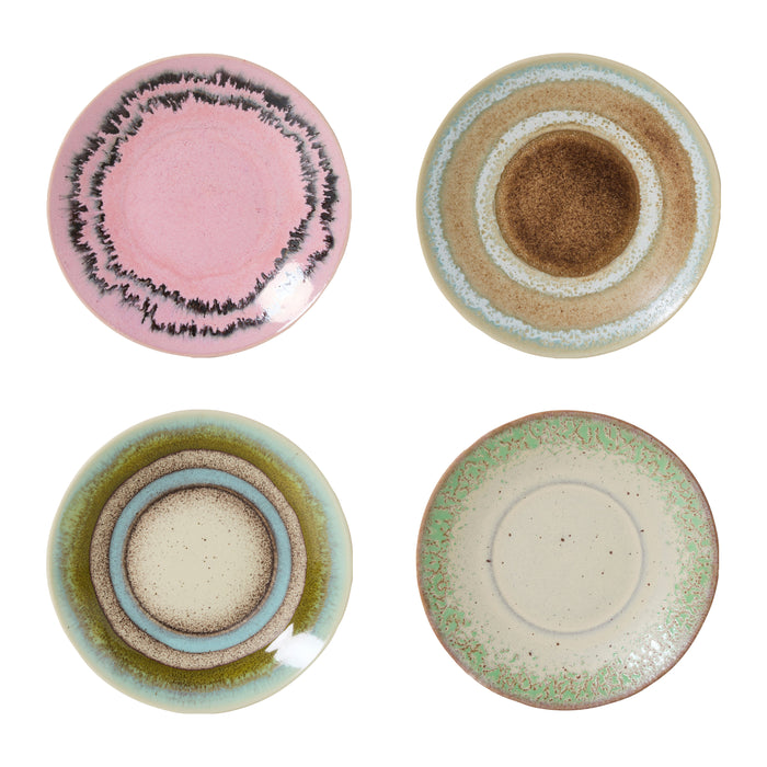 HKliving 70's Ceramics Schotels - Set van 4 - Doodle