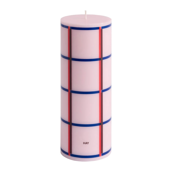 HAY Column Kaars Ø 7 cm - Roze / Rood / Donkerblauw