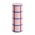 HAY Column Kaars Ø 7 cm - Roze / Rood / Donkerblauw