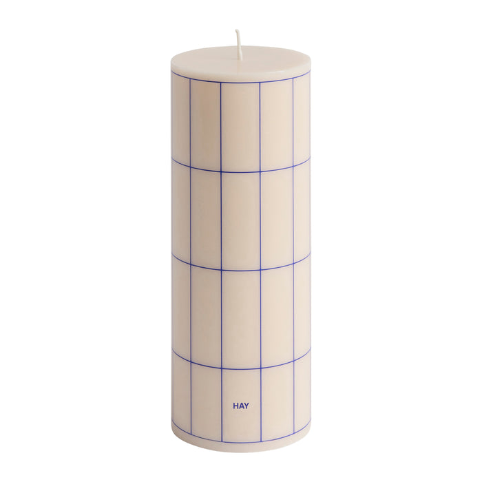 HAY Column Kaars Ø 7 cm - Off-White / Blauw